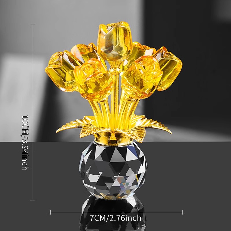 Вечна кристална роза във ваза