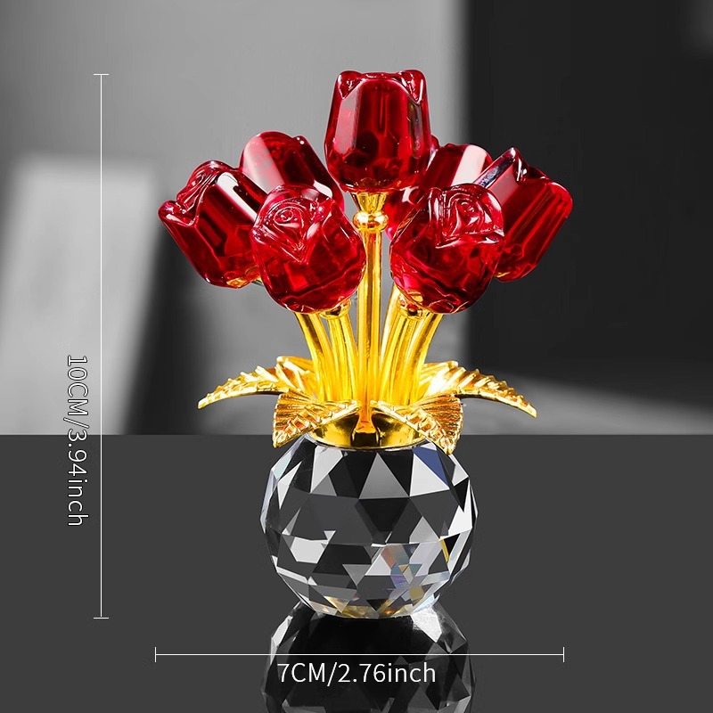Вечна кристална роза във ваза