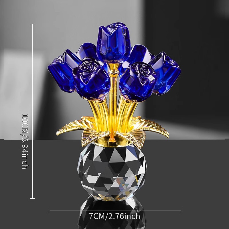 Вечна кристална роза във ваза