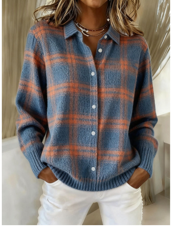 🧥жедневна плетена жилетка с цветен контраст ✨【💝 Специална оферта за Деня на влюбените】