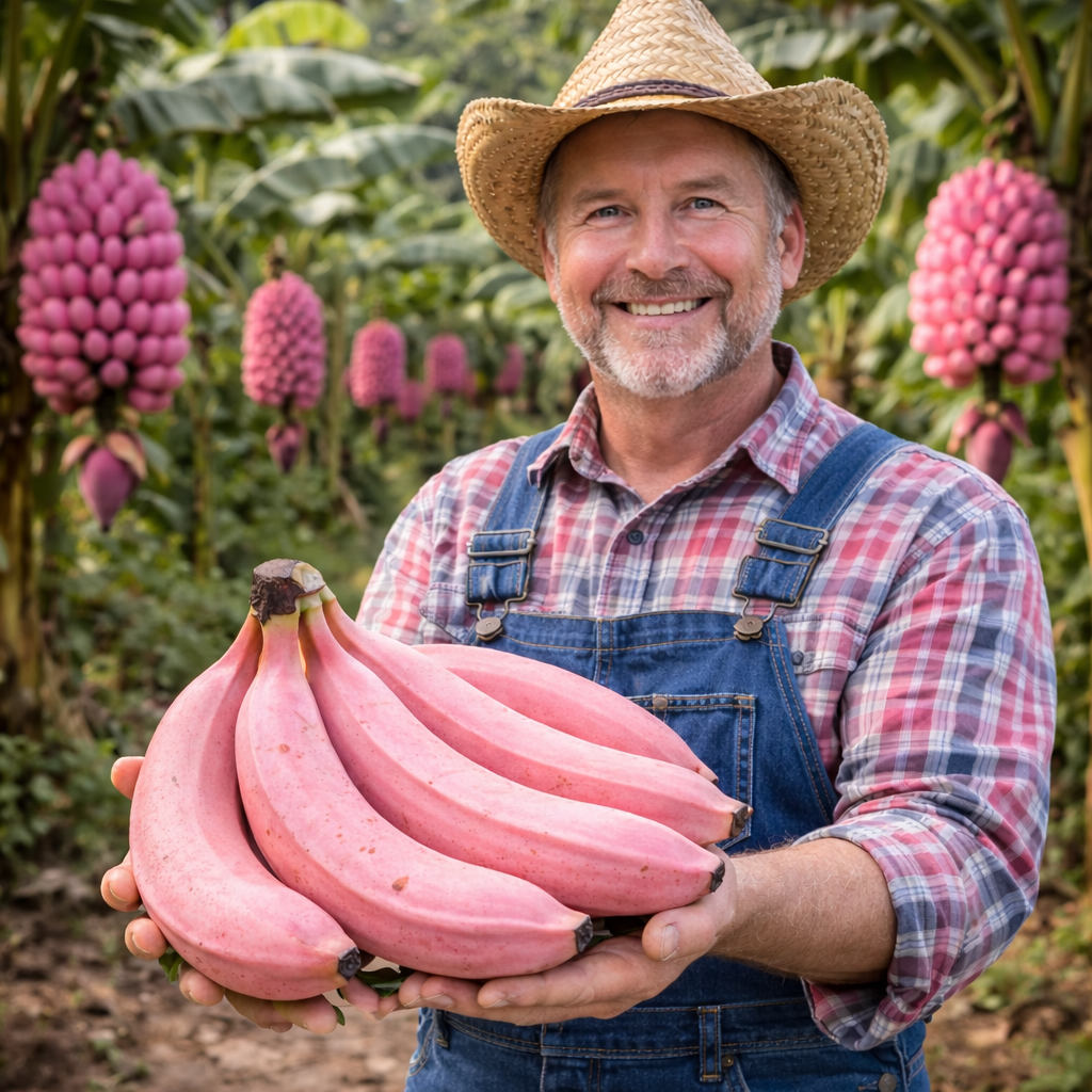Премиум Семена от Розов банан – Сладък, Богат на хранителни вещества и Бързорастящ тропически сорт