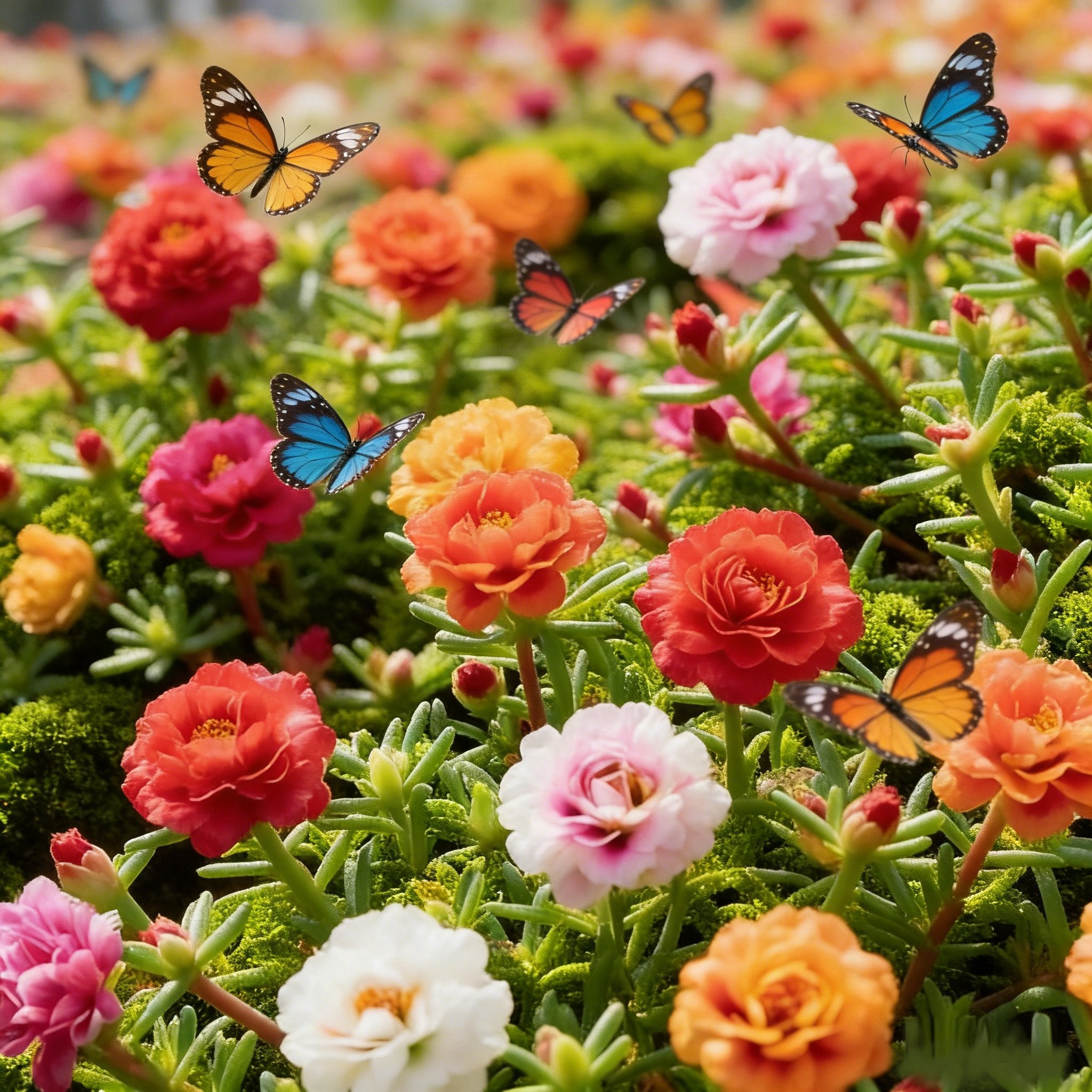 🌸 Семена от Тученица (Moss Rose) – 🌿 Многогодишни цветя / Едри цветове / Лесни за отглеждане