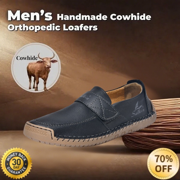 🔥Last Day 70% OFF🔥🐂 Men's Calfskin Casual Shoes 👞 Hand-sewn, slip-on design