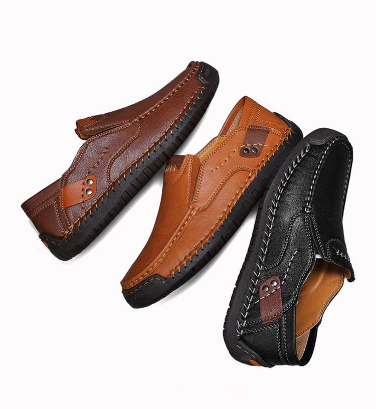 Mocasines de Cuero Premium - Comodidad y Estilo-Diseño ergonómico con soporte de arco, impermeables y antideslizantes. 🔥 ¡50% de descuento por tiempo limitado!