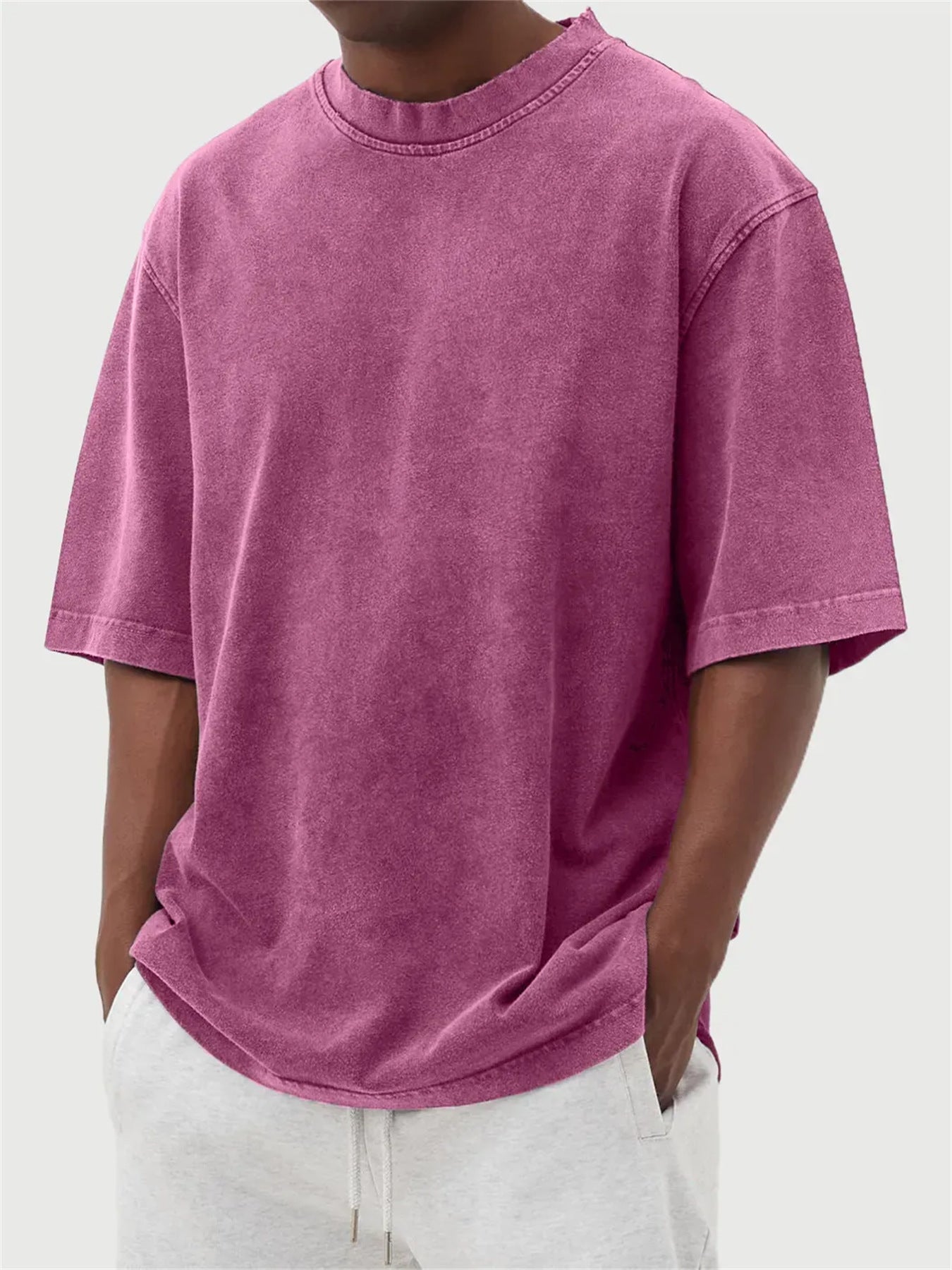 Men’s Solid Color Oversized T-Shirt
