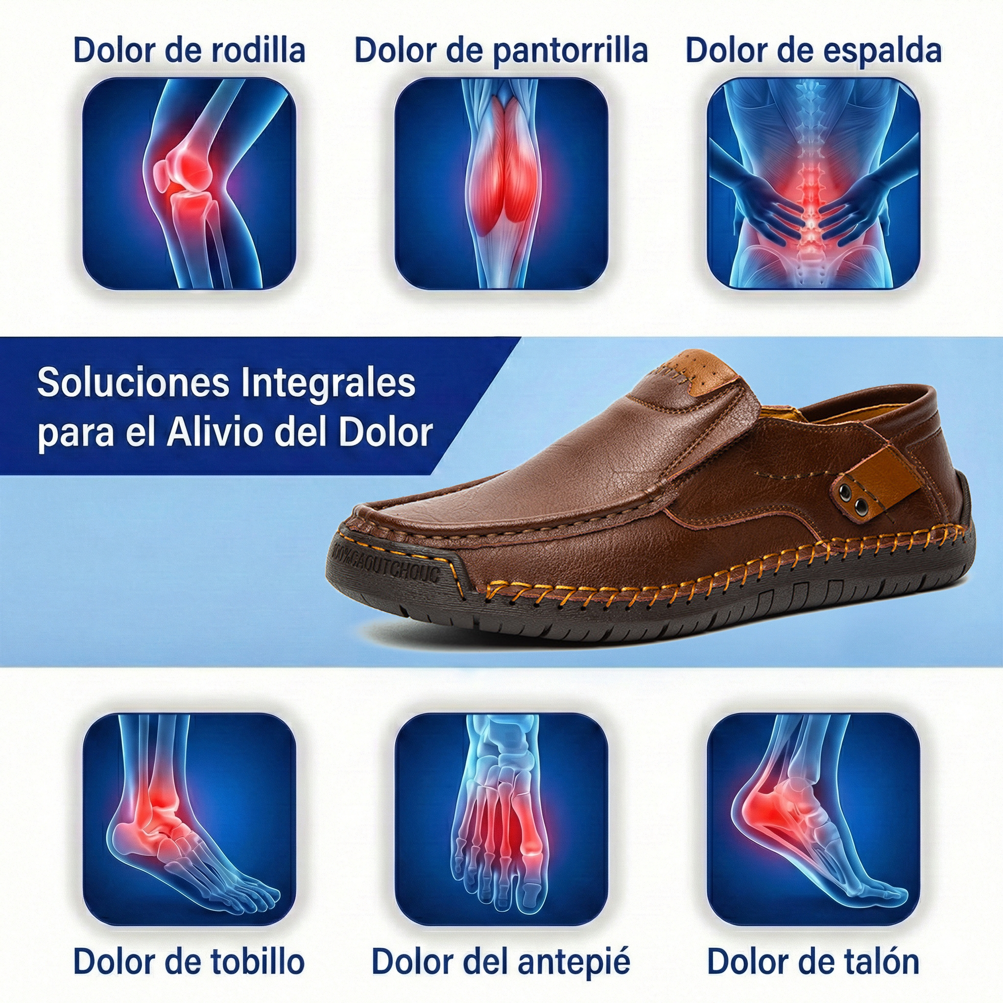 Mocasines de Cuero Premium - Comodidad y Estilo-Diseño ergonómico con soporte de arco, impermeables y antideslizantes. 🔥 ¡50% de descuento por tiempo limitado!