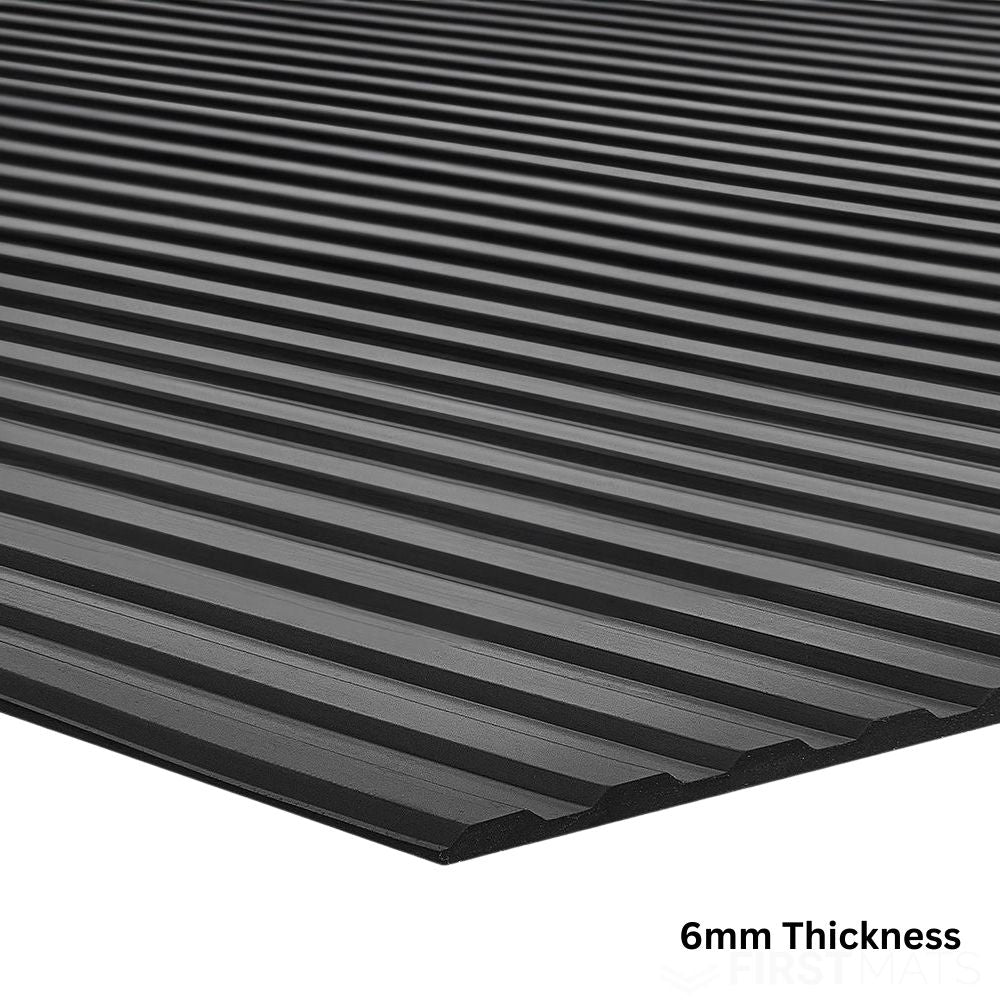 Wide Ribbed Rubber Matting Roll