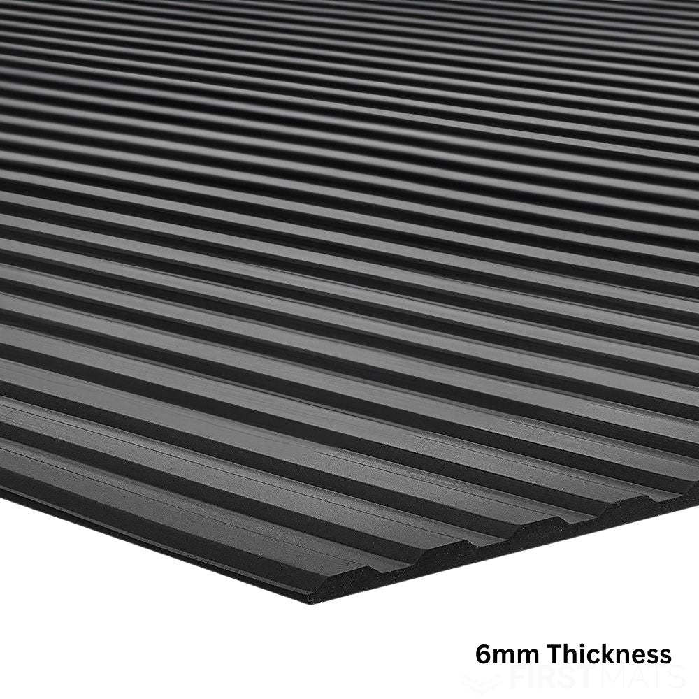 Wide Ribbed Rubber Matting Roll