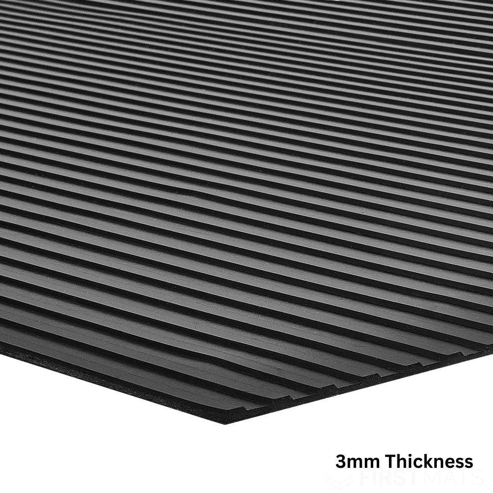 Wide Ribbed Rubber Matting Roll