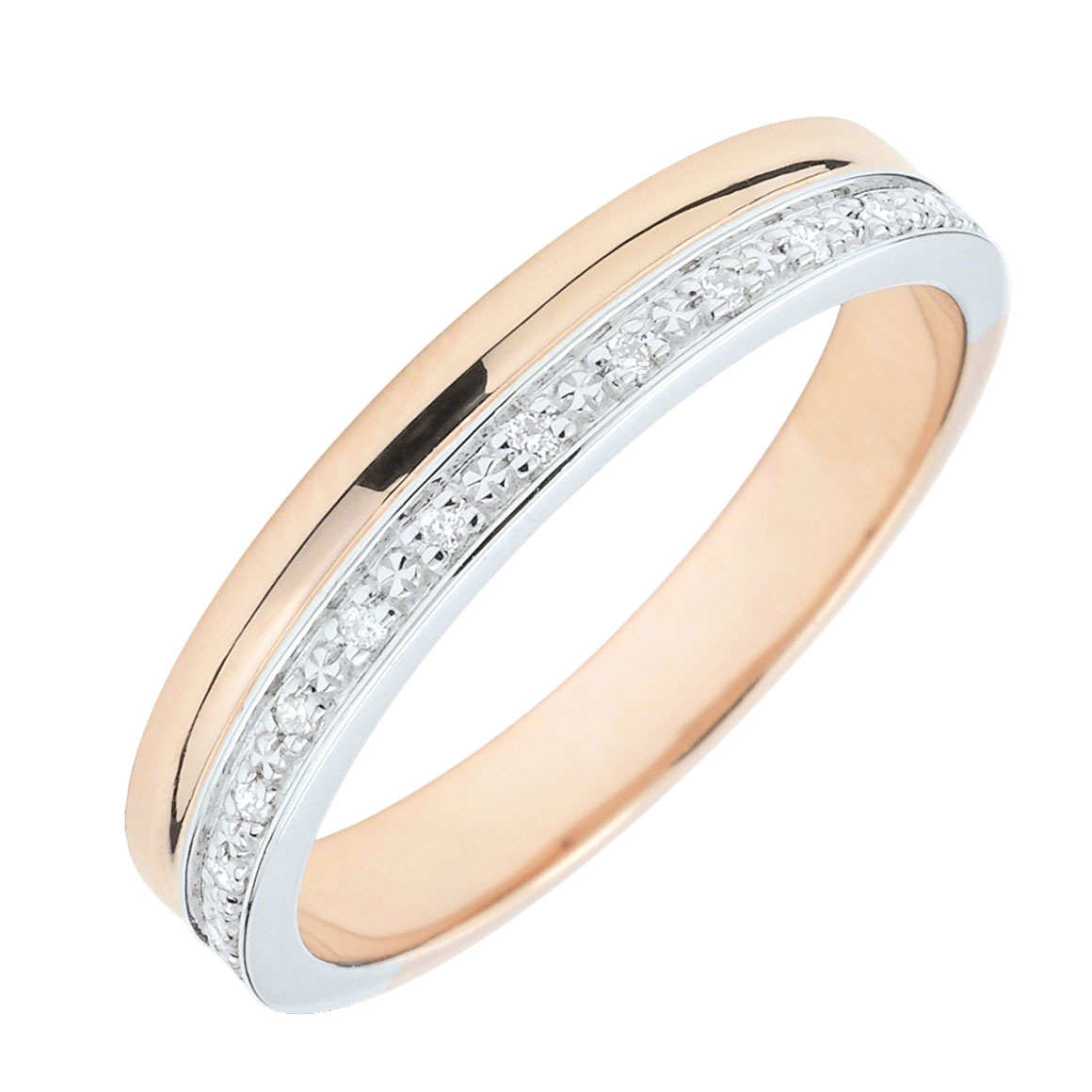 Round Cut Diamond White Sterling Silver Wedding Band