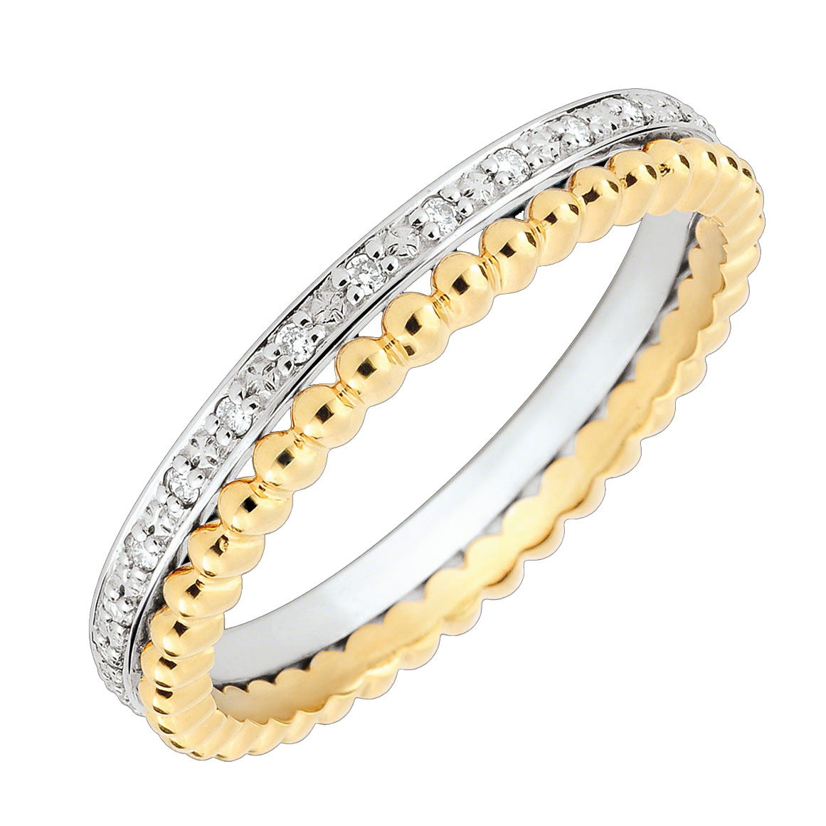 Round Cut Diamond White Sterling Silver Stackable Band