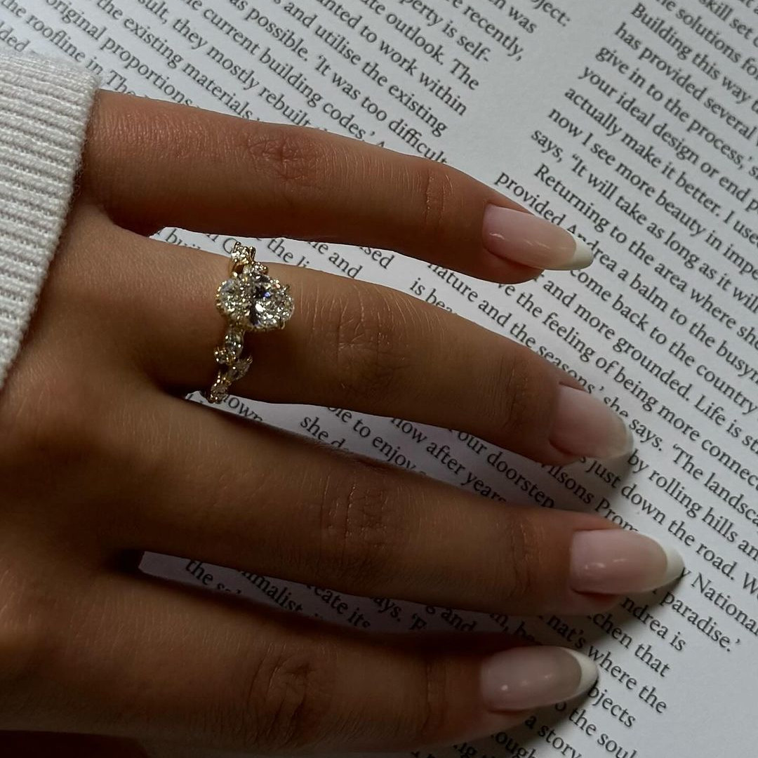 Oval Cut Diamond White Hidden Halo 925 Sterling Silver Yellow Gold Engagement Ring