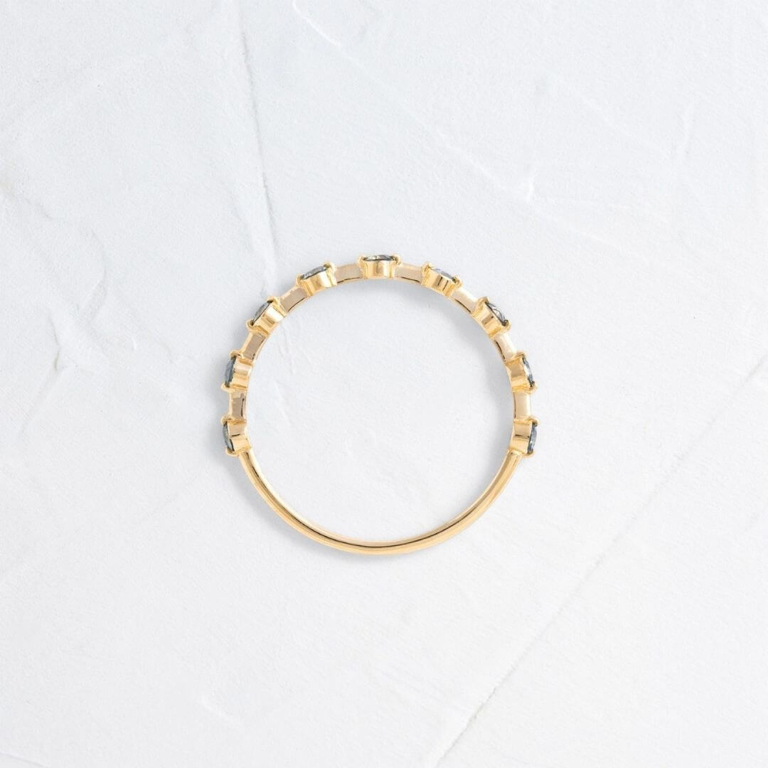 Round Cut Aquamarine Blue Sterling Silver Engagement Ring