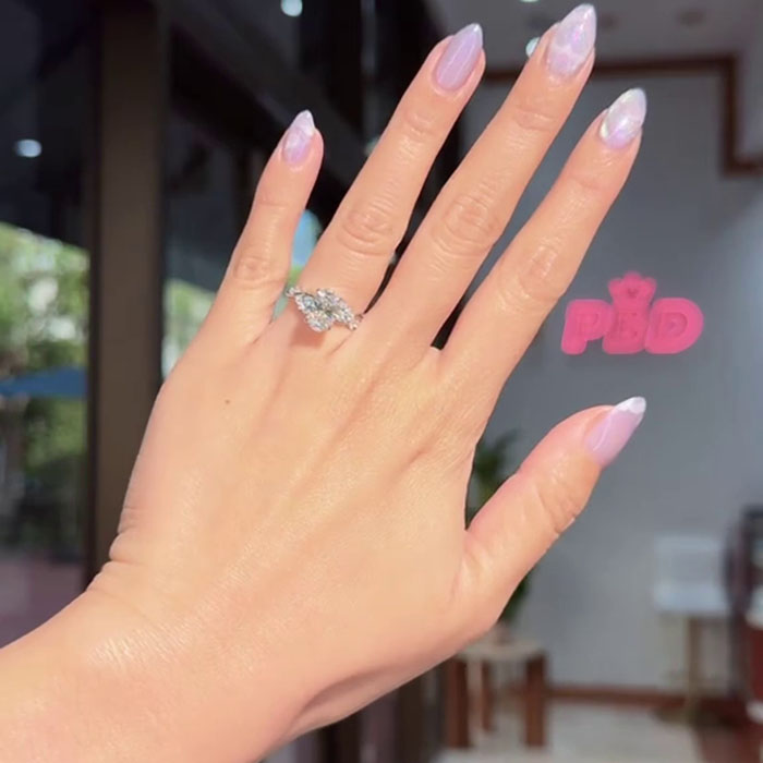 Oval Cut Diamond White 925 Sterling Silver Engagement Ring