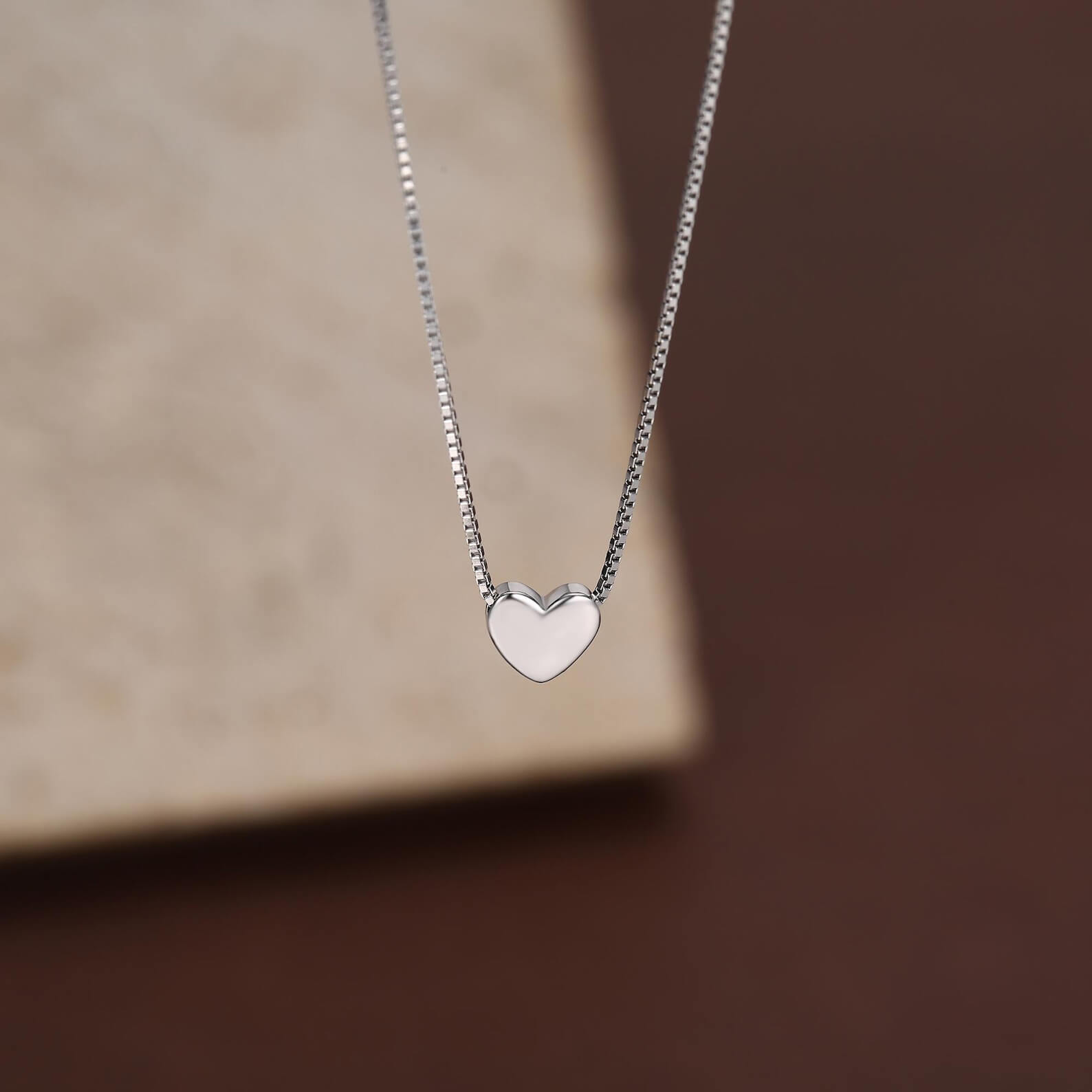 Minimalist Gold/Silver/Rose Gold Sterling Silver Heart Necklace