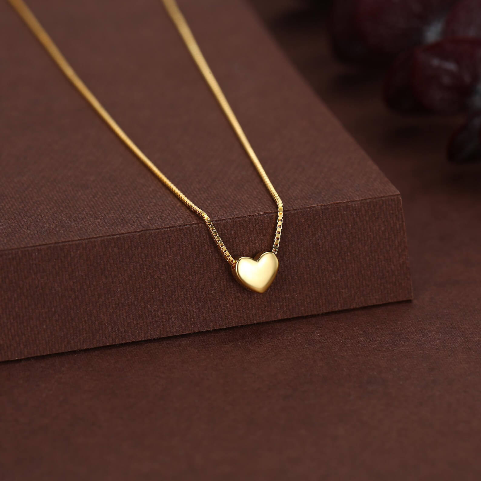 Minimalist Gold/Silver/Rose Gold Sterling Silver Heart Necklace