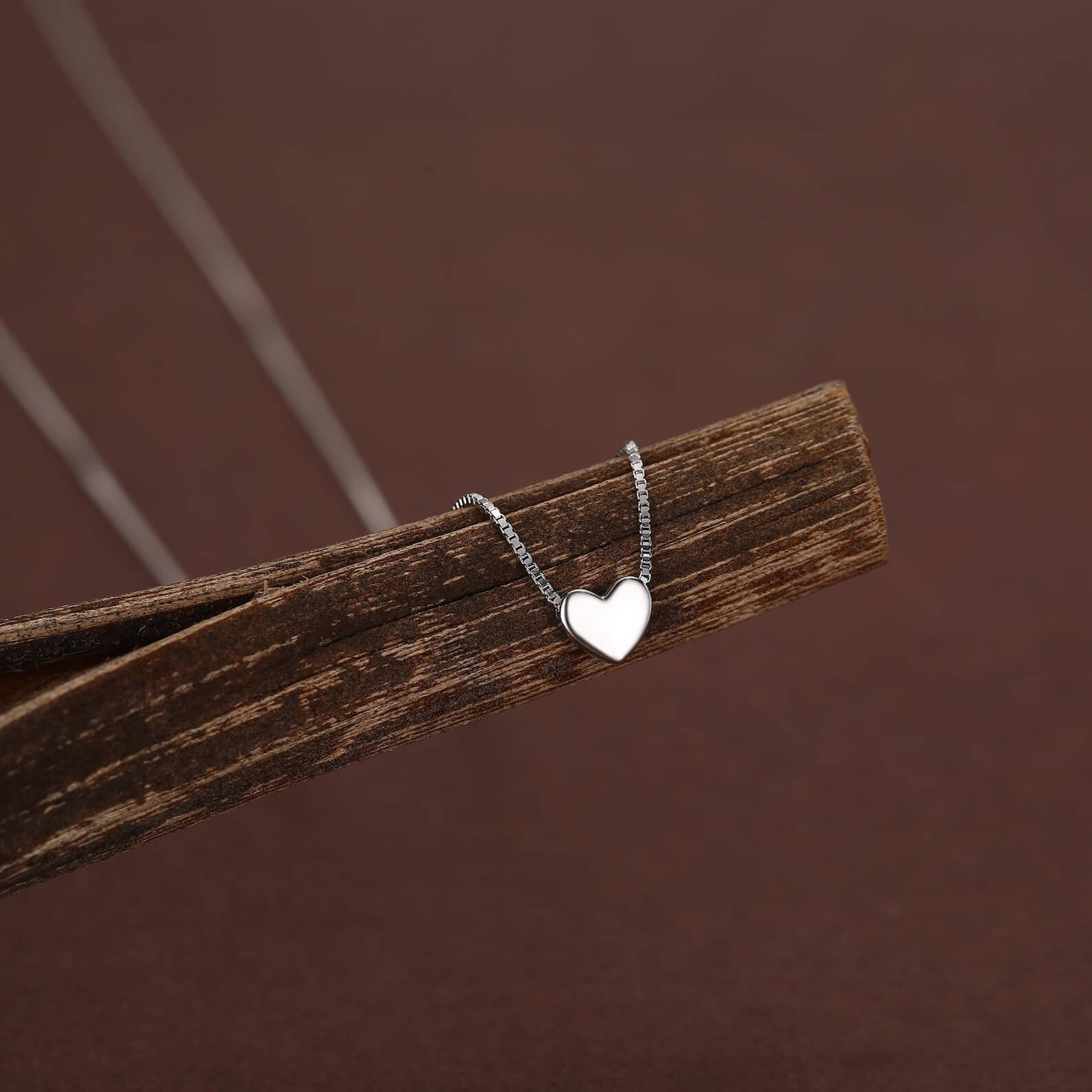Minimalist Gold/Silver/Rose Gold Sterling Silver Heart Necklace