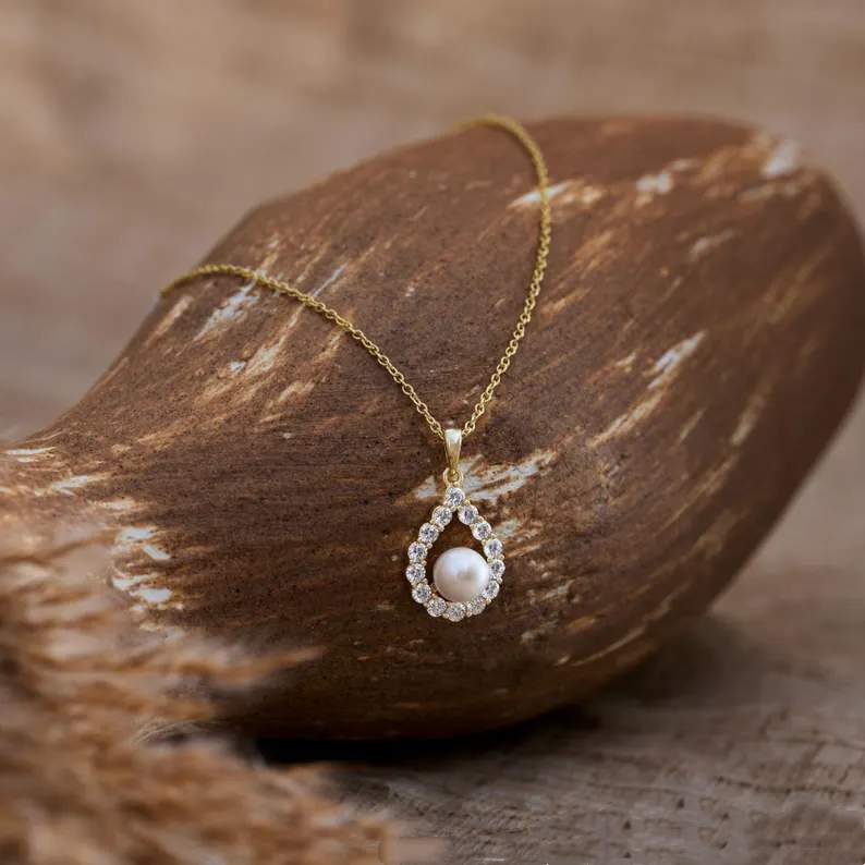 Natural Pearl 925 Sterling Silver Necklace
