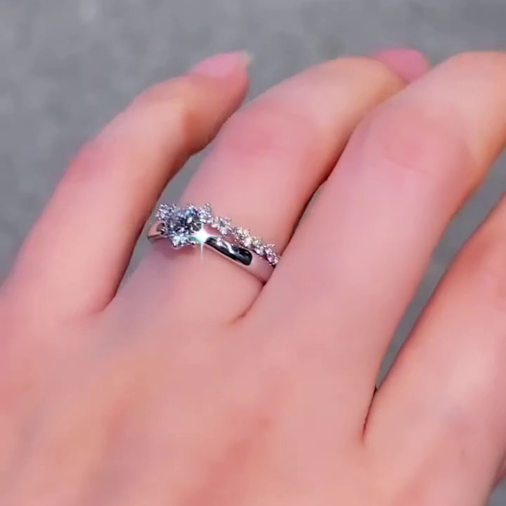 Round Cut Diamond White 925 Sterling Silver Classic Solitaire Ring Set