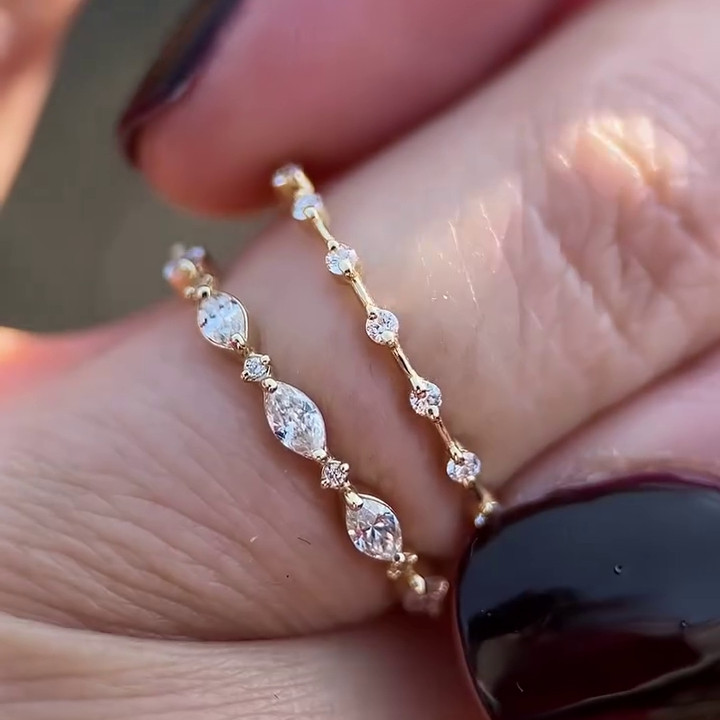 Diamond White Sterling Silver Yellow Gold 6-Piece Bridal Sets