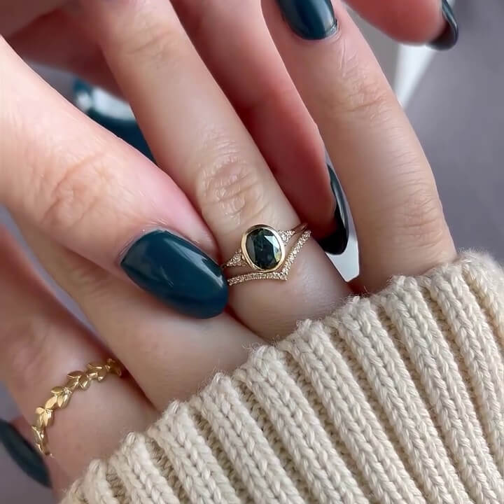 Oval Cut Emerald Green Sterling Silver Yellow Gold Bridal Sets