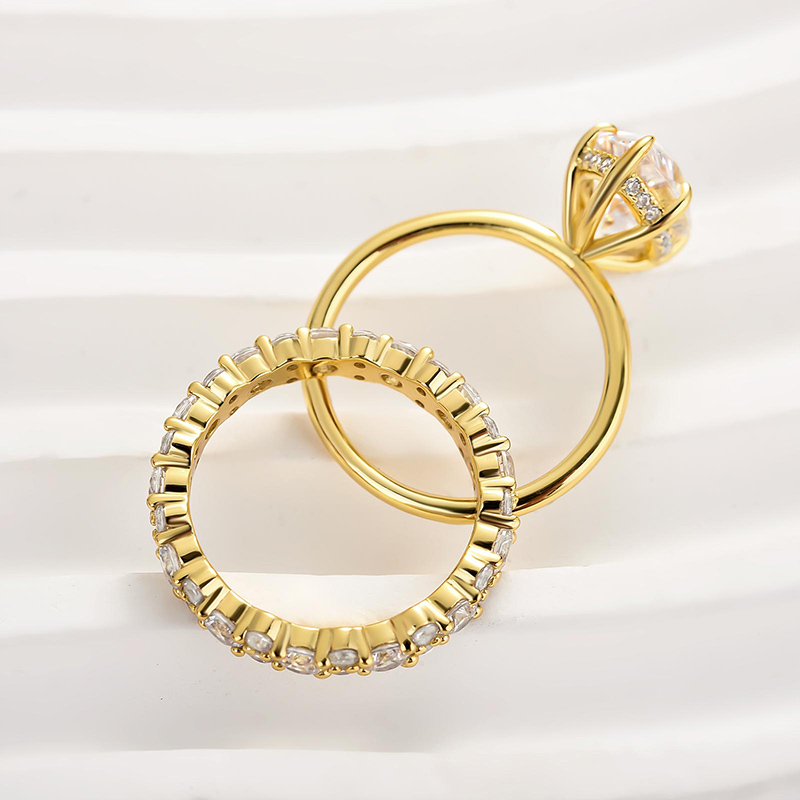 Marquise Cut Diamond White Sterling Silver Available in 3 Colors Halo Wedding Ring Set