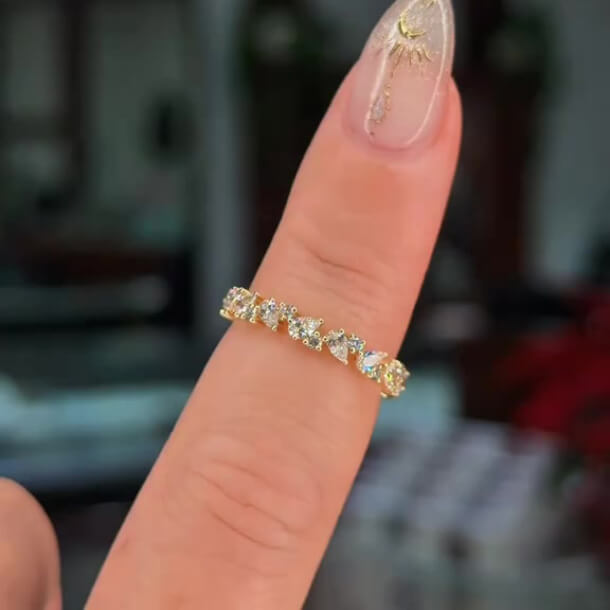 Marquise Cut Diamond White Sterling Silver Yellow Gold Art Deco Bridal Ring Sets