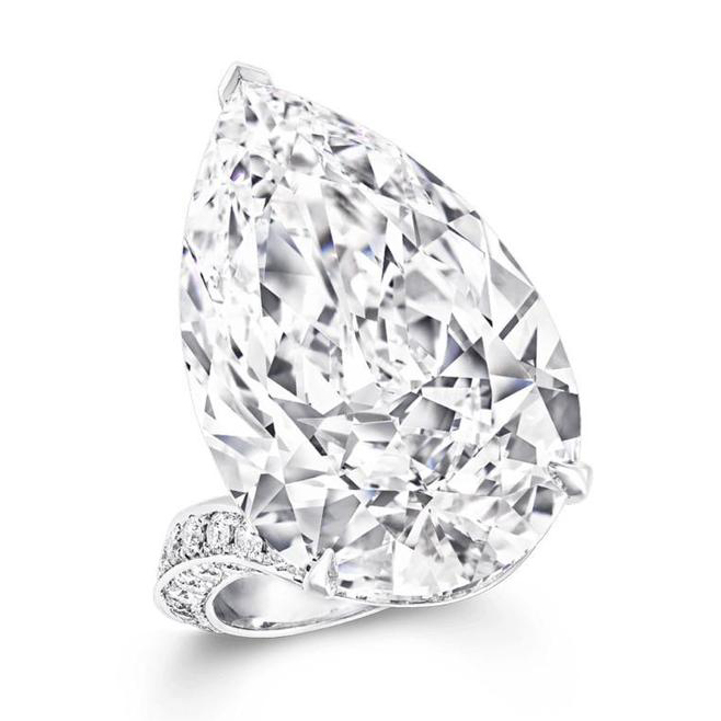 Diamond White Pear Cut Engagement Ring in 925 Sterling Silver
