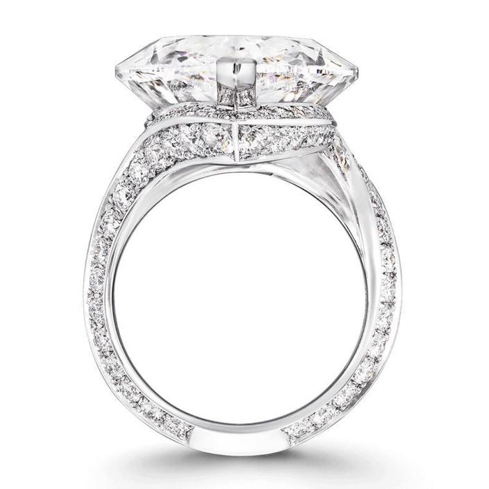 Diamond White Pear Cut Engagement Ring in 925 Sterling Silver