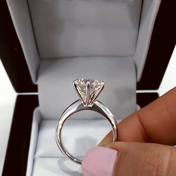 Round Cut Diamond White 3-Piece Bridal Sets in 925 Sterling Silver