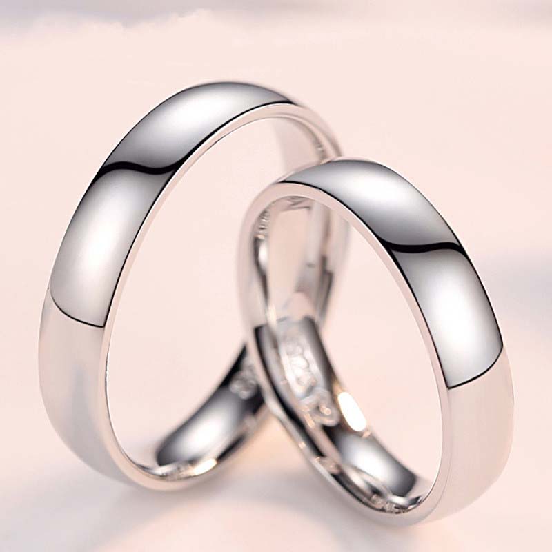 Simple Sterling Silver Couple Rings