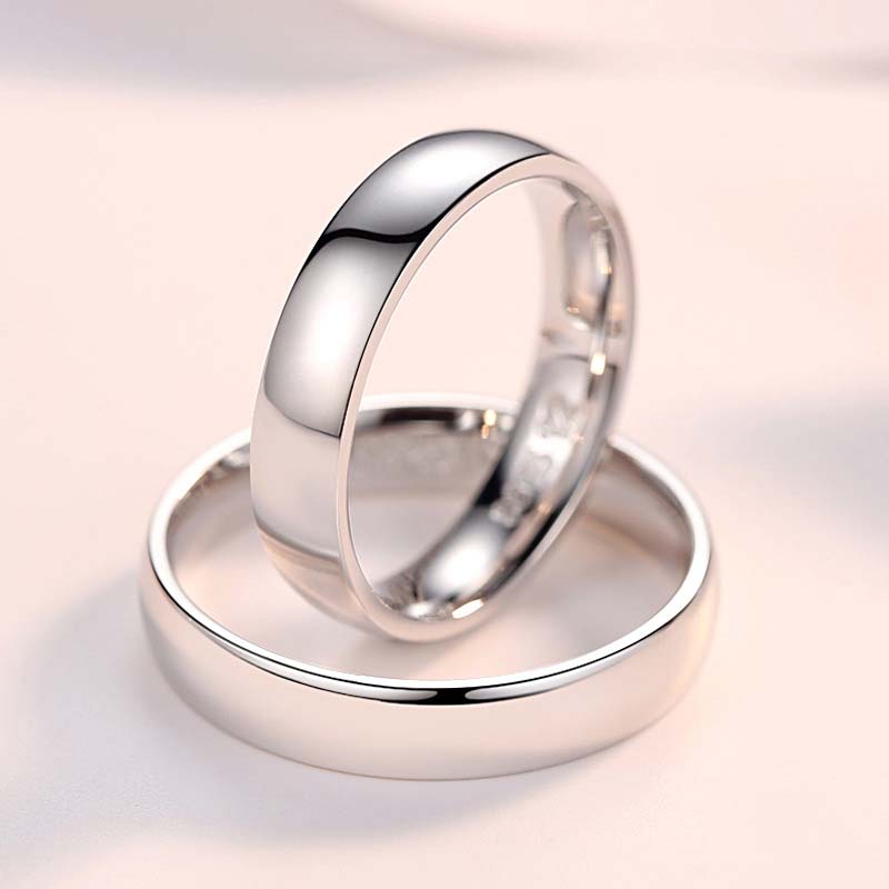 Simple Sterling Silver Couple Rings