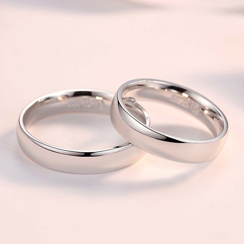 Simple Sterling Silver Couple Rings
