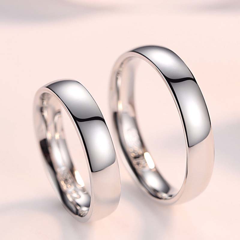 Simple Sterling Silver Couple Rings