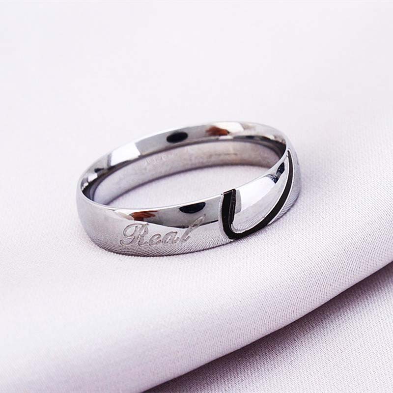 Real Love Heart Titanium Couple Rings
