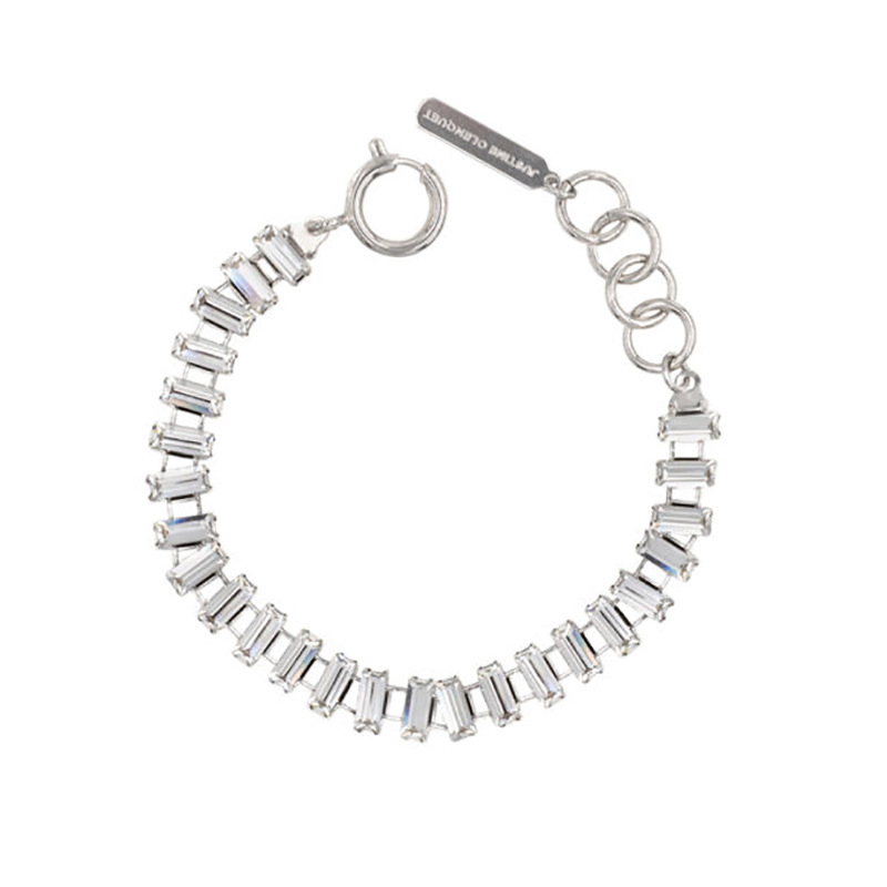 Baguette Crystal Quartz 7.1 Inches Bracelet