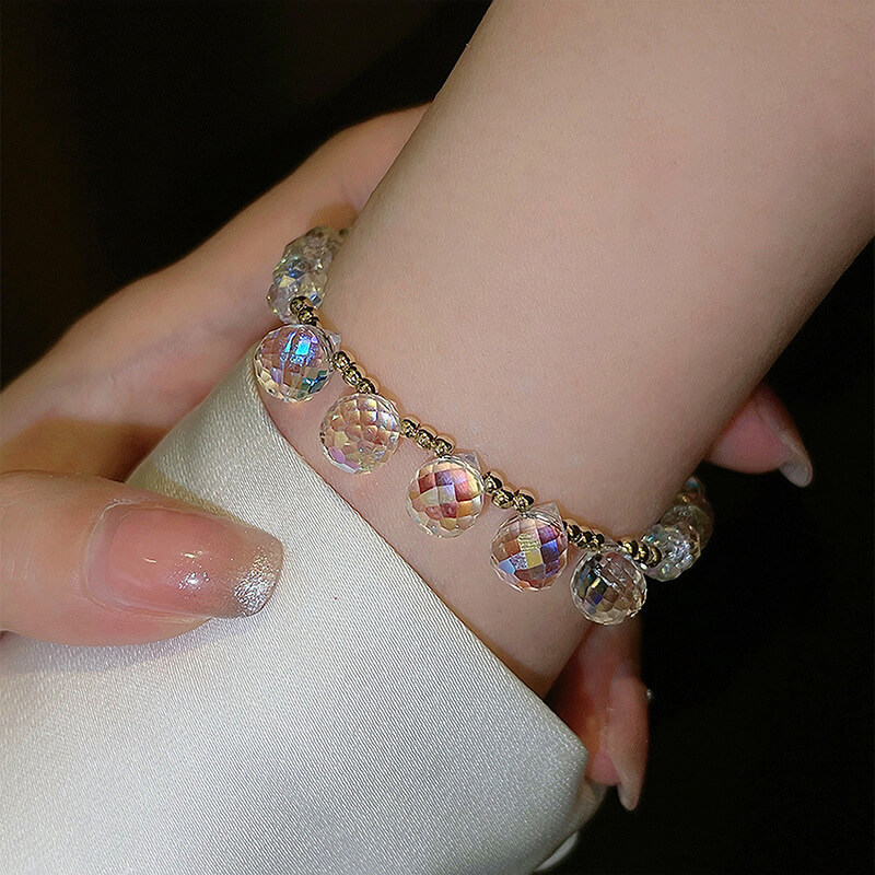 Yellow Gold Crystal Quartz 10.6 Inches Bracelet