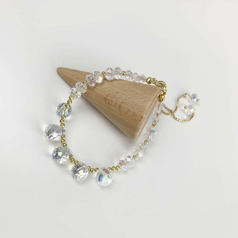 Yellow Gold Crystal Quartz 10.6 Inches Bracelet