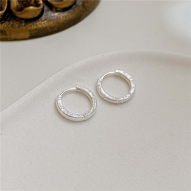 Simple 925 Sterling Silver Hoop Earrings