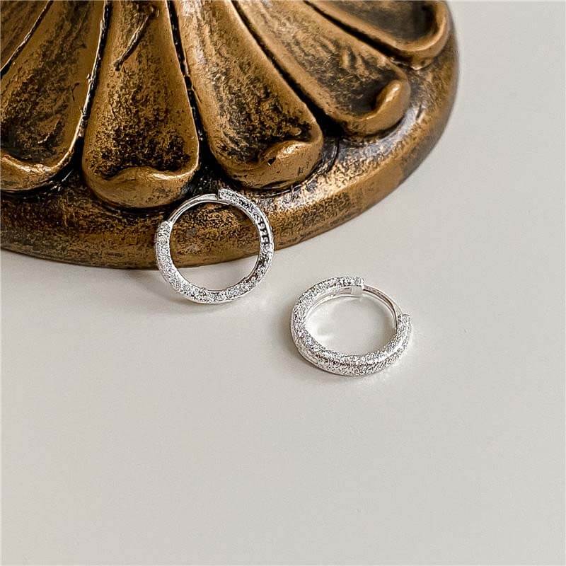Simple 925 Sterling Silver Hoop Earrings
