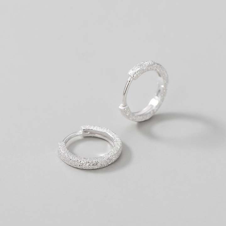Simple 925 Sterling Silver Hoop Earrings