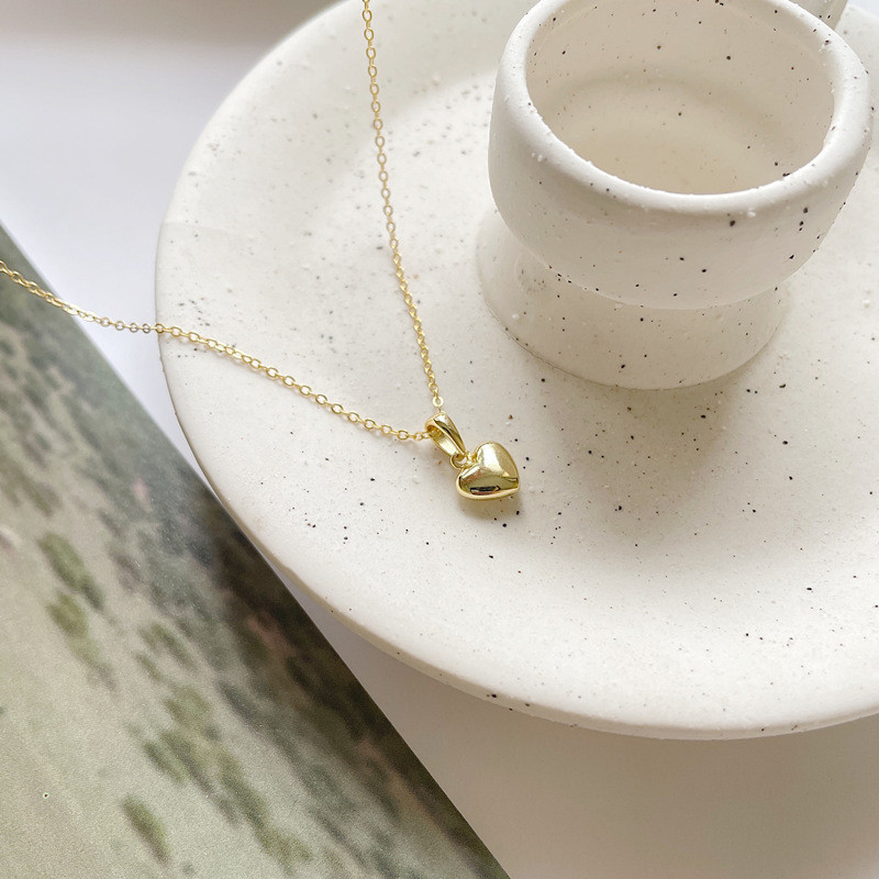 18K Gold Plated 925 Sterling Silver Heart Necklace