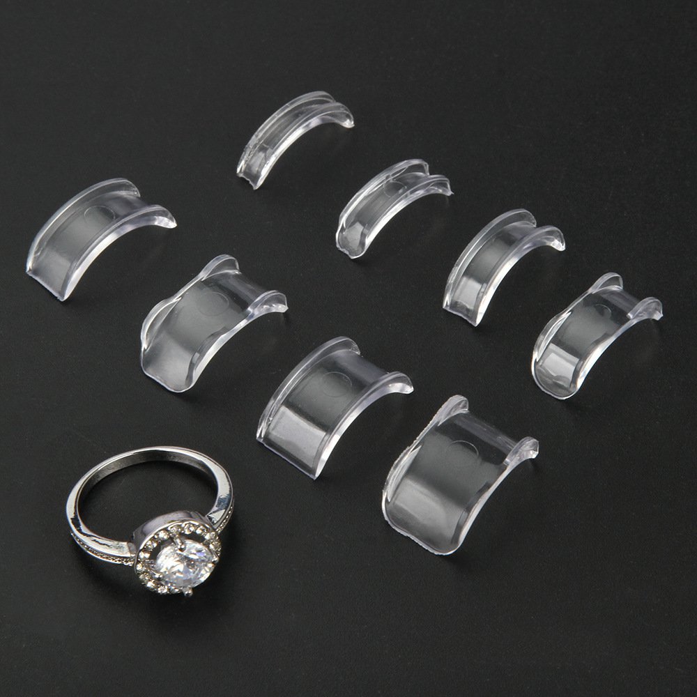 8pcs Resin Invisible Ring Size Adjuster for Loose Ring