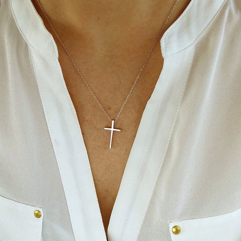 Religious Silver/Gold Cross Necklace