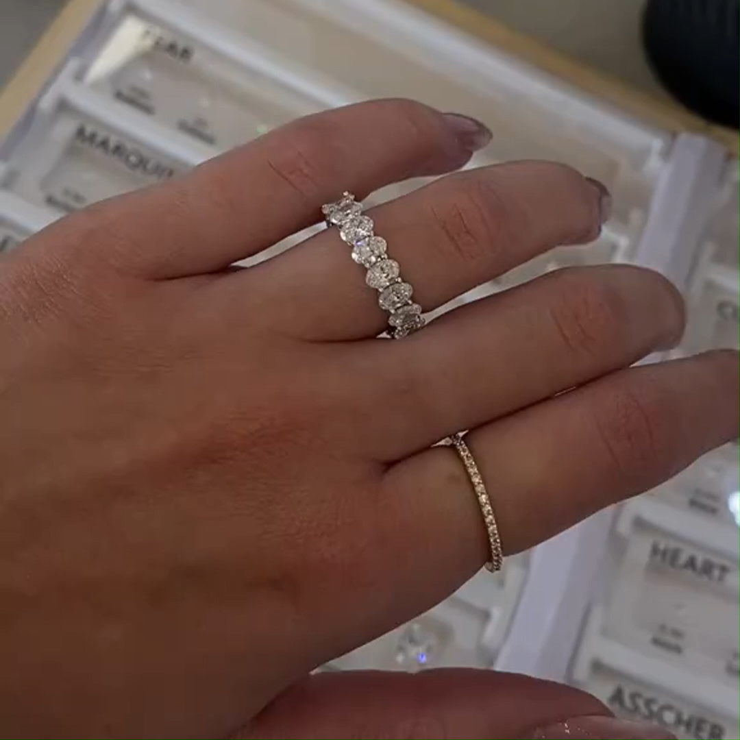 Oval Cut Diamond White 925 Sterling Silver Yellow Gold Hidden Halo Engagement Ring