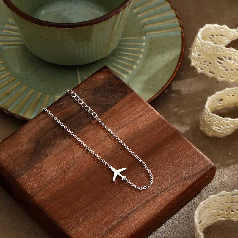 Minimalist Airplane Bracelet for Women