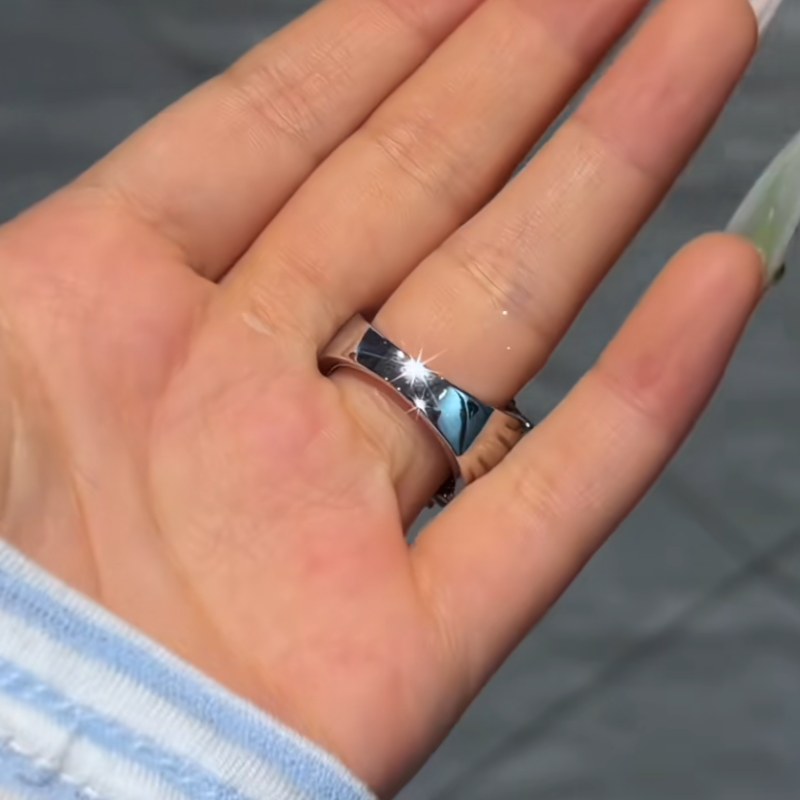 Princess Cut Diamond White Sterling Silver Engagement Ring