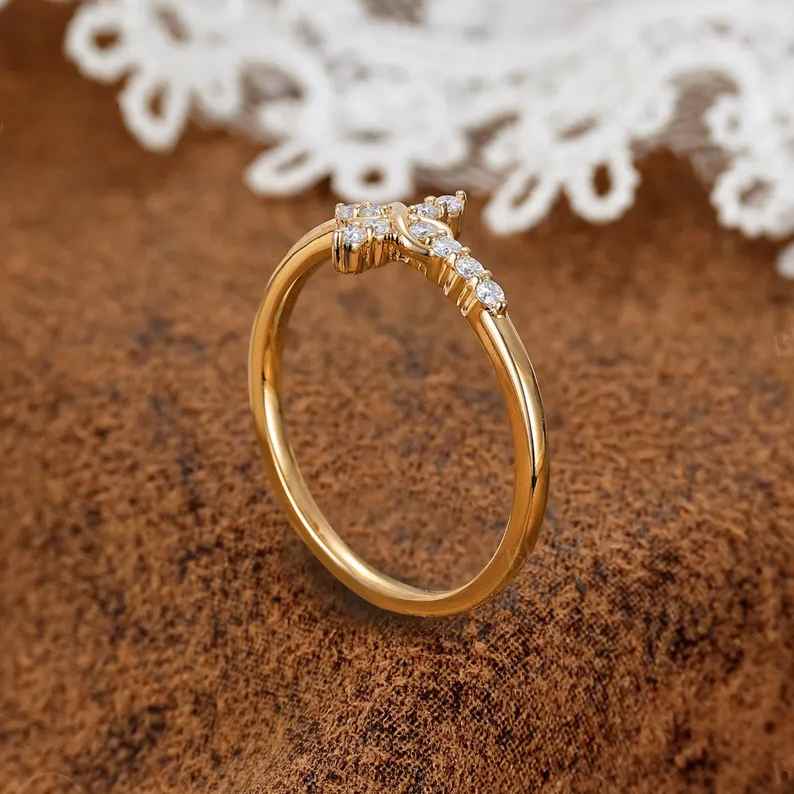 Round Cut Diamond White Sterling Silver Infinity Cross Engagement Ring