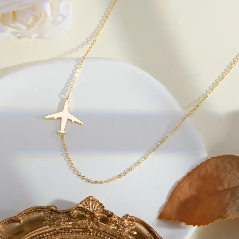 Fashionable Airplane Necklace Gift For Her