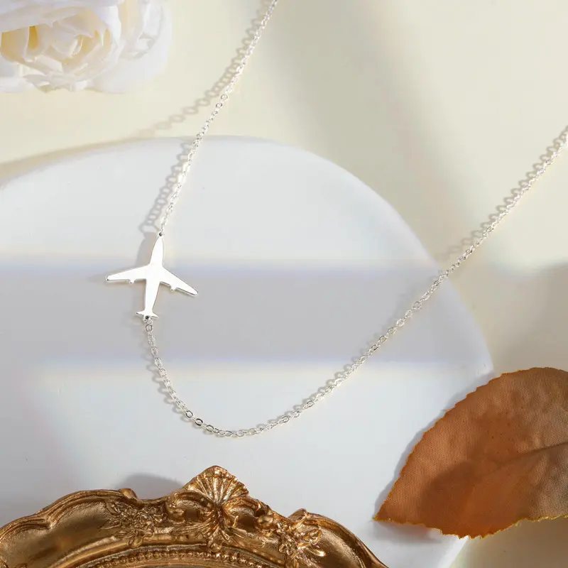 Fashionable Airplane Necklace Gift For Her